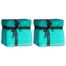 MaisonDeCotton 小熊高級洗臉毛巾 150g 30支精梳棉, 10個, 流行薄荷綠