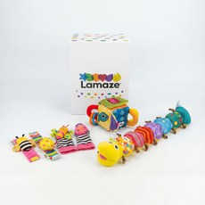 Lamaze 黃色毛毛蟲五感全套組, 黃色 + 混合顏色, 1套
