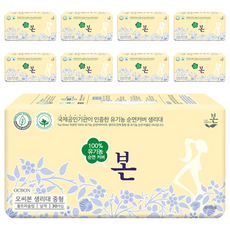 OCBON 本恩 超薄蝶翼衛生棉, M號(24cm), 30片, 9包