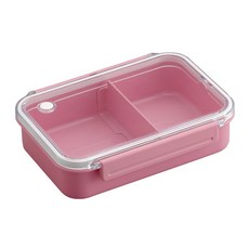ASVEL 簡約微波便當盒 圓滑長方造型易於清潔 盒蓋密封度佳 封蓋附有透氣孔 可微波加熱, 粉色, 1個