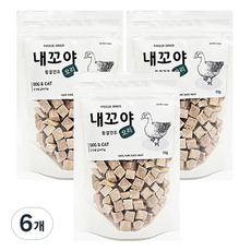 내꼬야 강아지 고양이 동결건조간식, 6개, 70g, 오리