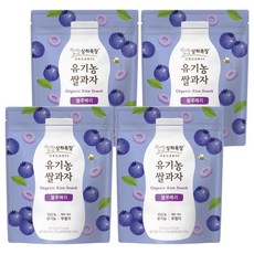 상하목장 유기농 쌀과자, 4개, 30g, 블루베리