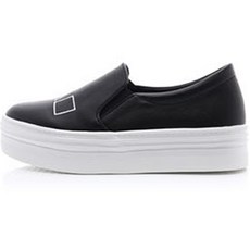 갓슈 도형 자수 통굽슬립온 키높이슬립온