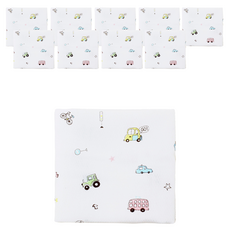 babyan 圖案印花棉質手帕 10入