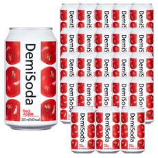 데미소다 저탄산 과즙음료 레드애플, 24개, 350ml
