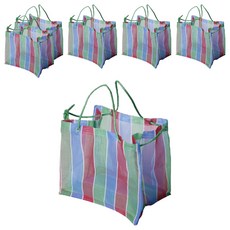 金獅牌 復古茄芷袋 特大, PE紗(聚乙烯)材質, 30x24x27CM±5% 尺寸, 台灣產地, 綠色 + 藍色 + 紅色, 6個