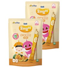 요미요미 핑크퐁 요미 롱롱뻥 과자, 단호박, 24g, 2개