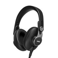AKG 耳罩式可折疊錄音室密閉型耳機, 黑色, K371