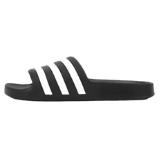 adidas 愛迪達 男女款 ADILETTE AQUA 拖鞋 F35543, 黑色 + 白色, 235mm