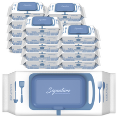 天然有機簽名消毒細菌濕巾抹布, 20包, 70張