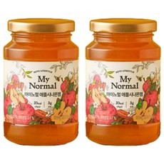 마이노멀 저당 저칼로리 애플시나몬잼, 320g, 2개