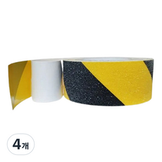 파리박사 논슬립 미끄럼방지 테이프, 블랙 + 옐로우, 4개