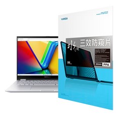 YADI 亞第 16 : 10 水之鏡防窺片 靜電吸附 ASUS Vivobook S 14 Flip TP3402VA適用 PF4PPA-W140, 透明色, 1片