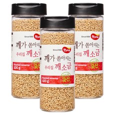 햇님마을 국산 100% 깨가 쏟아지는 우리집 깨소금, 100g, 3개