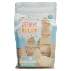 mamayo 媽媽友 沉浸式動力沙 補充包, 原色沙, 1kg, 1袋