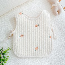 Ma lolotte 孩童刺繡背心圍兜, 胡蘿蔔, 1件, 1件