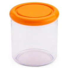 omADA 簡約設計密封抗菌儲存罐 0.75L PP-PE-ACRYLIC材質 義大利產, 橘, 11 x 11.5cm, 1個