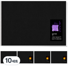 YOUNG ART 黑色專家素描本 +貼紙隨機出貨, 16開, 15張, 10套