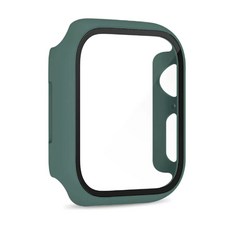 오펜트 애플워치 호환 풀커버 강화유리 액정보호형 케이스, 미드나잇그린
