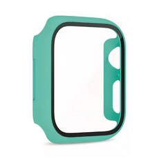 apent 適用於Apple Watch全覆蓋鋼化玻璃螢幕保護殼, 薄荷綠, 1個