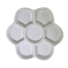 GILGRI 陶瓷調色盤 顏料盤 02 2號 13.5cm, 7格, 1個