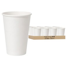 Highching 高精 一次性紙杯 300ml 14oz, 1套, 200個裝