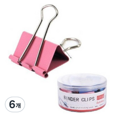 마다꾸미 사무용 바인더 더블클립 41mm, 6개, 24개입, 대