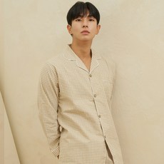 DOSSY 男款棉質長袖睡衣套裝