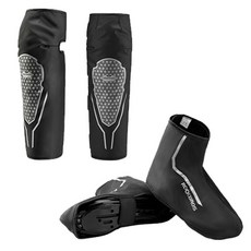 ROCKBROS 洛克兄弟 腿套 + 鞋套組合 TT017, 黑色