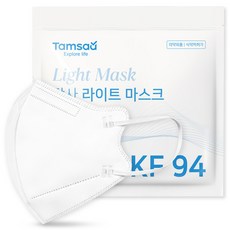 탐사 라이트 KF94 새부리형 보건마스크 대형 지퍼백, 화이트, 1개, 25개입