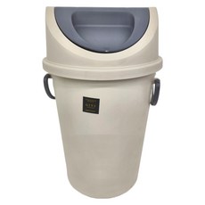 GINII 基尼 質感霧面雙耳垃圾桶附蓋 9.8L, L(26.5 x 24 x 41cm), 太空灰