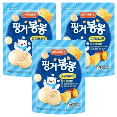 아이배냇 핑거봉봉 과자, 혼합맛(고구마/치즈), 40g, 3개