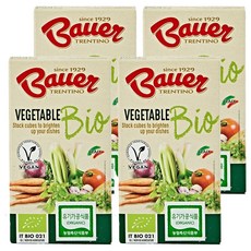 바우어 유기농 채소 스톡 큐브, 60g, 4개