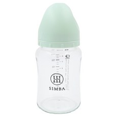 Simba 小獅王辛巴 蘊蜜質金玻璃寬口防脹氣奶瓶, 綠沐, 180ml, 1個