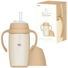 티지엠 유아용 PPSU 밀알 빨대컵, 280ml, 1개, 탠브라운