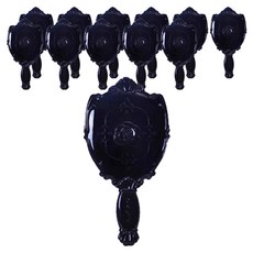 ABM玫瑰手鏡小, 黑色, 12入