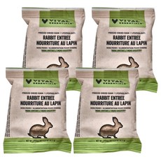 VITAL ESSENTIALS VE唯一 凍乾鮮肉犬用生食餐 兔肉方塊排試吃包, 兔肉, 0.4oz, 4包