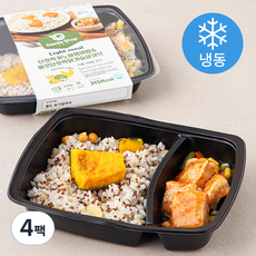 다즐샵 가벼운 단호박 퀴노아 영양밥 & 버섯단호박 닭가슴살 큐브 (냉동), 225g, 4팩