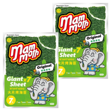 Mam Moth MM象 泰式烤海苔 經典原味, 巨型7倍大片, 42g, 2包