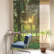 SANGSANG HOO 雪紡織物海報, 公園日落