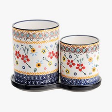 MAISON OBJET 波蘭風餐具陶瓷收納筒組, 1套, 庭園