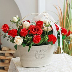 gagguzio 香皂花 滿滿愛意花籃, 紅色, 1個