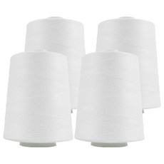 Jstrading 대용량 오버록사 40수 2합 8000m, 화이트, 4개