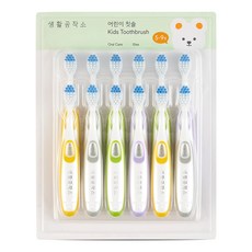 Saengong 生活工作所 兒童牙刷, 混合顏色, 1個, 12入