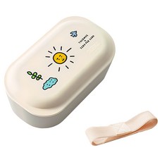THERMOS 膳魔師 印花單層便當盒 DJM-570KC, 燦爛的一天(標準款), 1個