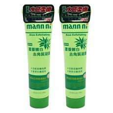 MANN NI 蔓妮 蘆薈嫩白去角質凝露 去除老廢角質 潔淨水嫩透亮, 100ml, 2條