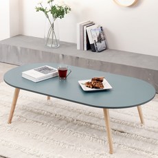 아이캔컴퍼니 LPM 라운드볼1200 원목다리 테이블 국내생산, 스모키올리브