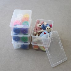 IRIS OHYAMA 愛麗思歐雅瑪 簡約塑膠收納盒, 透明, 5入