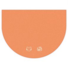 캣츠드림 고양이 강아지 미끄럼방지 규조프레 식사매트 30 x 40 cm 00190, 캣츠브라운타원, 1개