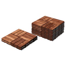 IHOME 拆卸式方形網格木地板, 單色, 10片